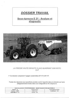 Bacpro maint materiels analyse et diagnostic 2005 agricoles