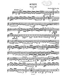 Partition violon 4, Octett für 4 Violinen, 2 Bratschen, 2 Violoncelle