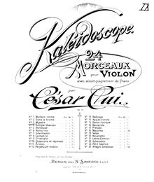 Partition , Musette, Kaleidoscope, 24 morceaux pour violin et piano