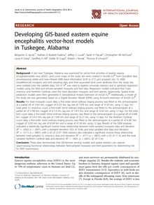 Developing GIS-based eastern equine encephalitis vector-host models in Tuskegee, Alabama