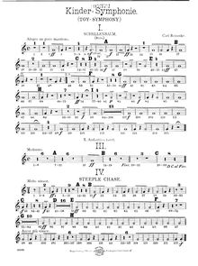 Partition Bells, Kinder-Sinfonie, Op.239, Toy Symphony, Reinecke, Carl
