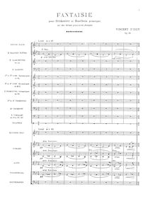 Partition Orchestral Score, Fantaisie sur des thèmes populaires français