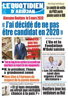 Le Quotidien d’Abidjan n°2889 - Du mercredi 22 juillet 2020