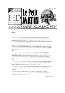 LE PETIT MATIN D ESTREE-CAUCHY N°22 - SEPTEMBRE 2009: QU EST-CE QUE PRODUIRE?