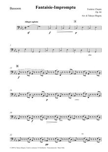 Partition basson, Fantaisie-impromptu, C♯ minor, Chopin, Frédéric