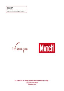Le tableau de bord politique Paris Match – Ifop : Les personnalités (Décembre 2013)