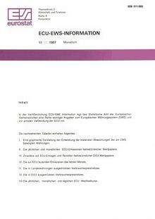 ECU-EWS-INFORMATION. 11 1987 Monatlich