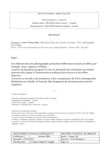 Arts Plastiques 2004 Brevet (filière générale)