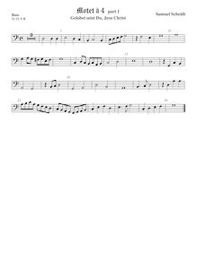 Partition 1st verse − viole de basse, Tabulatura Nova, Scheidt, Samuel