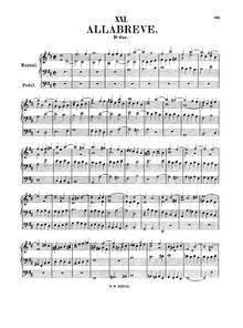 Partition complète, Alla breve en D major, D major, Bach, Johann Sebastian