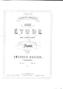 Partition complète, Grande Etude, Op.96, Heller, Stephen