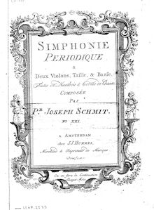 Partition No.21 en G major, Symphonies périodiques, Symphonies périodiques a Deux Violons, Taille & Basse. Flutes ou Hautbois & Cornes de Chasse