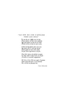 Partition , «Le son du cor s’afflige vers les bois», Quatre poèmes pour voix, alto et piano par Charles Martin Loeffler