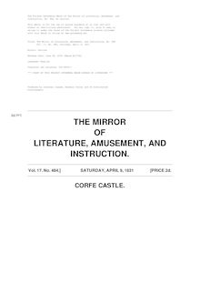 The Mirror of Literature, Amusement, and Instruction - Volume 17, No. 484, April 9, 1831