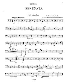 Partition violoncelle, 6 Piano pièces, Moszkowski, Moritz