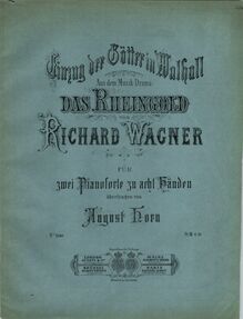 Partition couverture couleur, Das Rheingold, Wagner, Richard