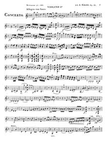 Partition violons II, violoncelle Concerto, Op.14, Concerto in Forme d un Concertino pour Violoncelle avec Accompagnement de l Orchestre ou du Pianoforte, Op.14