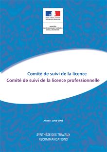 Recommandations du Conseil de suivi de la licence et de la licence professionnelle - Année 2008-2009