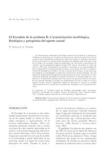 El Escudete de la aceituna II: caracterización morfológica, fisiológica y patogénica del agente causal