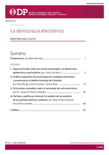La democracia electrónica (e-Democracy)