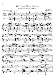 Partition complète, Aubade et Chant D amour, C major, Cottin, Alfred par Alfred Cottin