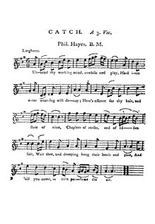 Partition complète, A Catch, A major, Hayes, Philip