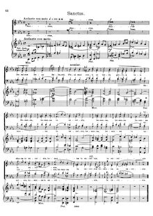 Partition Sanctus, Missa  Stella maris , Op.141, Missa "stella maris" Quatuor vocibus (Canto, Alto, Tenore et Baßo) concinenda comitante Organo