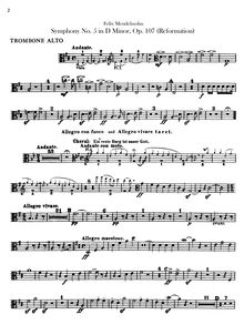 Partition Trombone 1, 2, 3 (alto, ténor, basse), Symphony No.5 en D minor