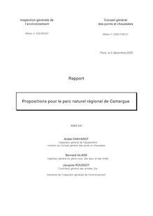 Propositions pour le parc naturel régional de Camargue