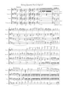 String Quartet No. 12 in E flat major Opus 127