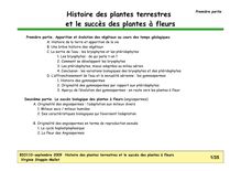 Histoire des plantes terrestres et le succès des plantes à fleurs