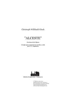 Partition complète, Alceste par Christoph Willibald Gluck