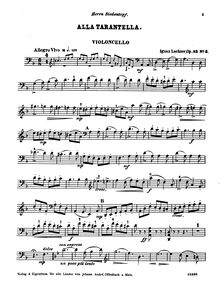 Partition violoncelle, 3 Character pièces pour violoncelle et Piano par Ignaz Lachner