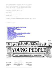 Harper s Young People, April 27, 1880 - An Illustrated Weekly
