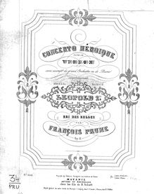 Partition de violon, Concerto héroïque, Prume, François