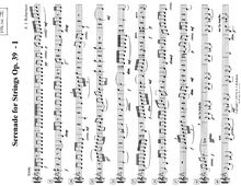 Partition violons II, Serenade pour cordes, E flat, Robertson, Ernest John