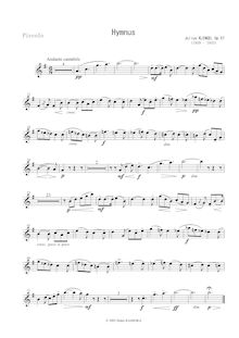 Partition Piccolo , partie, Hymnus für zwölf Violoncelli, Op.57