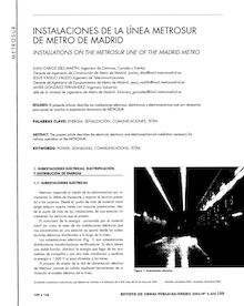 Instalaciones de la línea Metrosur de Metro de Madrid (Installations on the Metrosur line of the Madrid Metro)