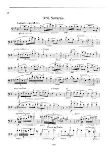 Partition de violoncelle, Deux nocturnes, Chopin, Frédéric