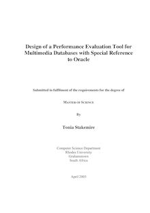 Design of a Performance Evaluation Tool for Multimedia ...