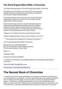 The World English Bible (WEB): 2 Chronicles