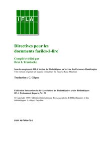 Directives pour les documents faciles-à-lire