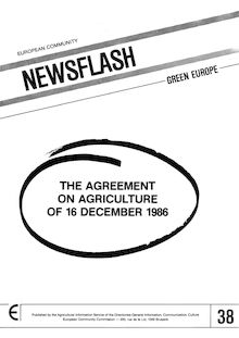 The agreement on agriculture of 16 December 1986