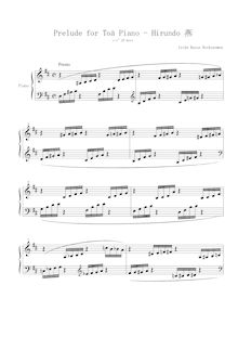 Partition , Hirundo 燕, 12 préludes pour Toy Piano, Aves 鳥 vol.I