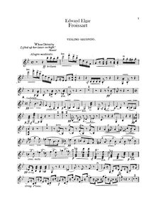 Partition violons II, Froissart, Op.19, Elgar, Edward