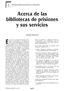 Acerca de las bibliotecas de prisiones y sus servicios