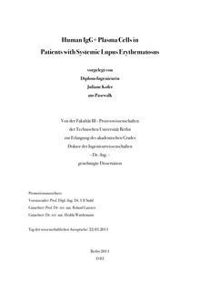 Human IgG+ Plasma Cells in Patients with Systemic Lupus Erythematosus [Elektronische Ressource] / Juliane Kofer. Betreuer: Roland Lauster