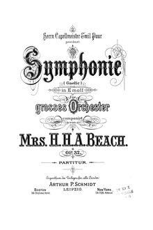 Partition complète, Symphony en E minor, Op.32  Gaelic , Gaelic Symphony
