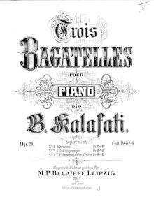 Partition complète, 3 Bagatelles, Op.9, Kalafati, Vasily