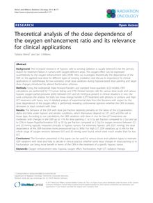 Theoretical analysis of the dose dependence of the oxygen enhancement ratio and its relevance for clinical applications
